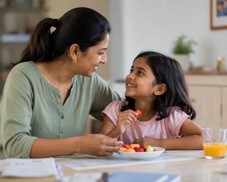 Parent and child sharing a moment, mindful of family health history